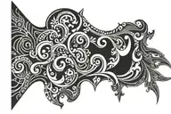 blackout neck abstract design tattoo design idea