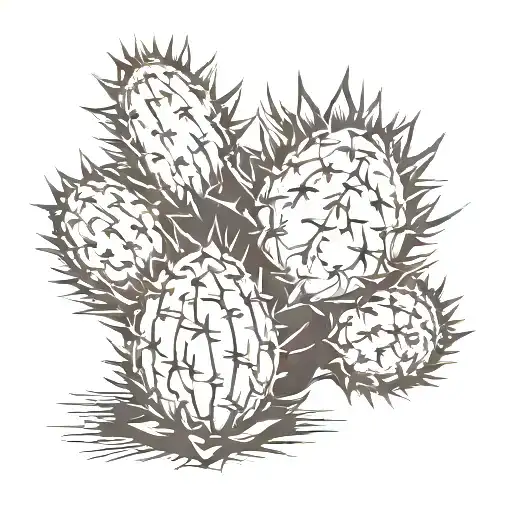 barrel cactus tattoo design idea
