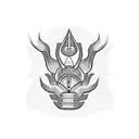 Motorcycle exhaust pipes forming a tribal pattern tattoo design idea