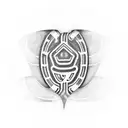 Motorcycle exhaust pipes forming a tribal pattern tattoo design idea