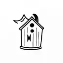 birdhouse tattoo design idea