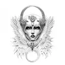 fallen angel tattoo design idea