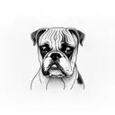 boxer dog breed  tattoo design idea