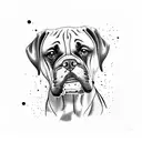 boxer dog breed  tattoo design idea