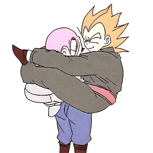 majin vegeta hugging trunks  tattoo design idea