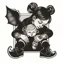 daddy's strong girl tattoo design idea