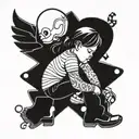 daddy's strong girl tattoo design idea