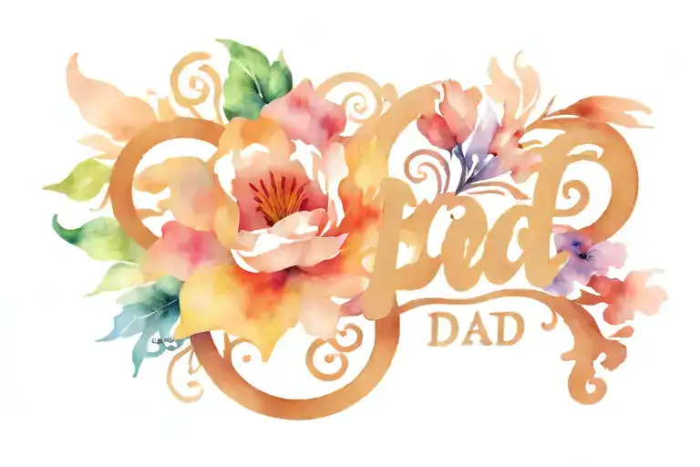 dad memorial tattoo design idea