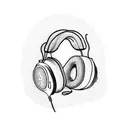Shoes wearing headphones  tattoo design idea
