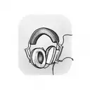 Shoes wearing headphones  tattoo design idea