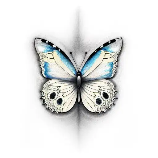 Realism "Butterfly" Tattoo Idea BlackInk AI