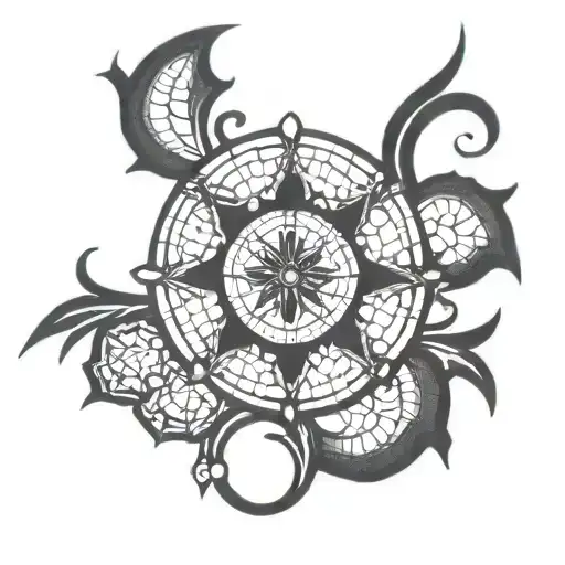 stain glass window tattoo design idea