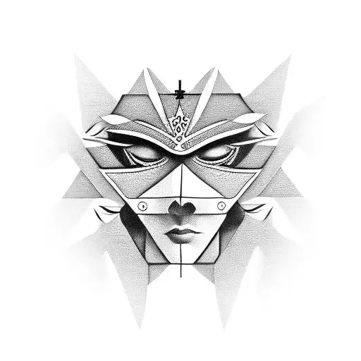 Eyes wide shut mask tattoo design idea