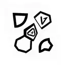 two dice with 3 and 5 dots  tattoo design idea