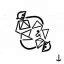 two dice with 3 and 5 dots  tattoo design idea
