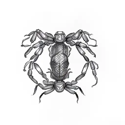 scorpion with wings tattoo design idea