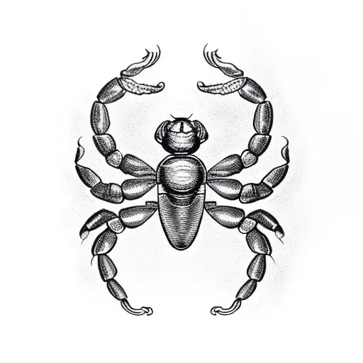 scorpion with wings tattoo design idea