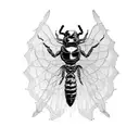 scorpion with wings tattoo design idea