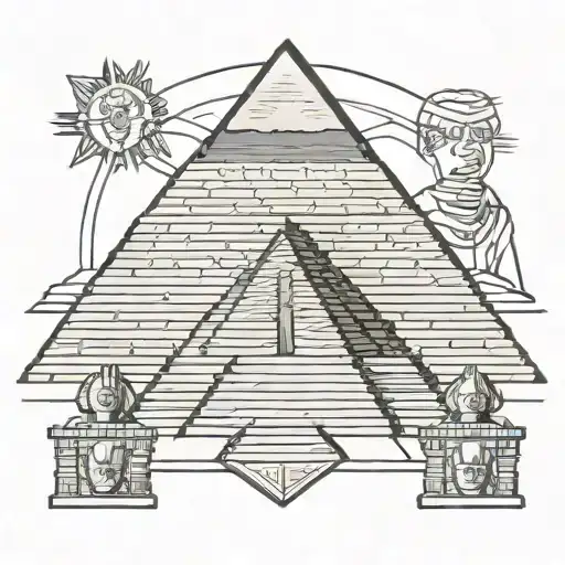 pyramids Egypt sphinx  tattoo design idea