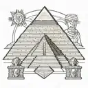 pyramids Egypt sphinx  tattoo design idea