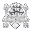 pyramids Egypt sphinx  tattoo design idea