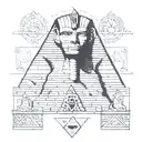 pyramids Egypt sphinx  tattoo design idea