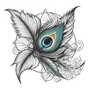 peacock feather tattoo design idea