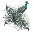 peacock feather tattoo design idea