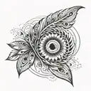 peacock feather tattoo design idea