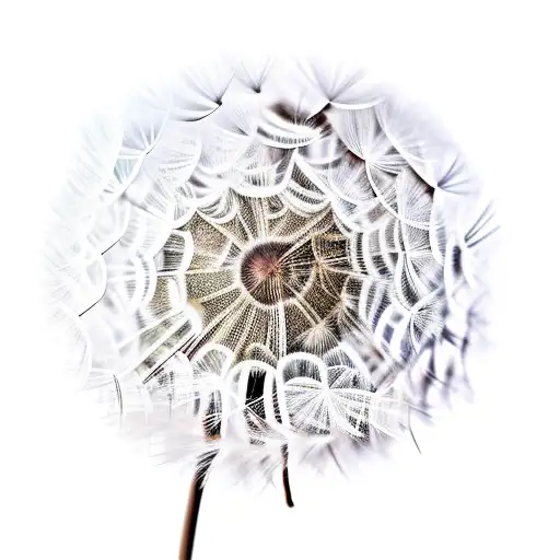 dandelion with rolly pollies tattoo design idea