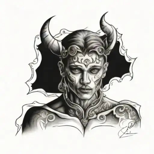 sketch of tattoo on collarbone and chest tattoo design idea