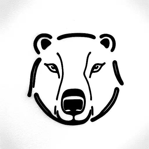 lucky polar bear  tattoo design idea