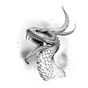 ark rock drake tattoo design idea