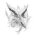 ark rock drake tattoo design idea