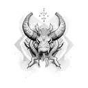 ark rock drake tattoo design idea