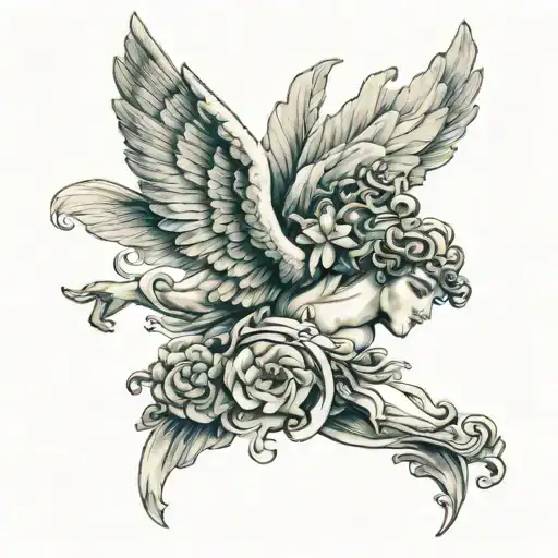 Nike greek mythology tattoo design idea