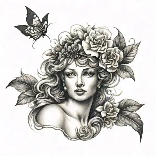 Aphrodite tattoo design idea