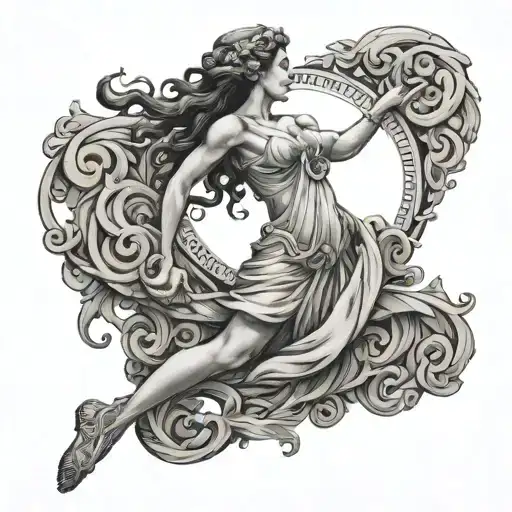 Nike greek mythology tattoo design idea