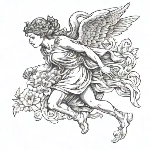 Nike greek mythology tattoo design idea