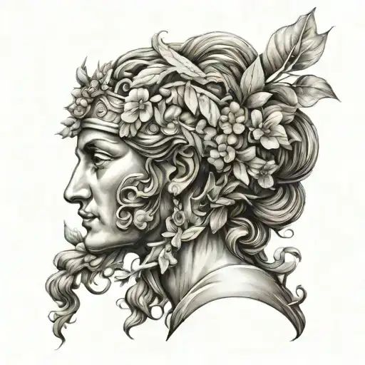 Nike greek mythology tattoo design idea