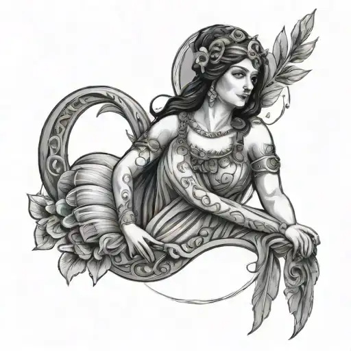 Hera goddess of marriage tattoo design idea