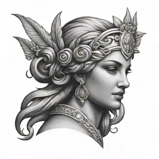 Hera  greek goddess tattoo design idea
