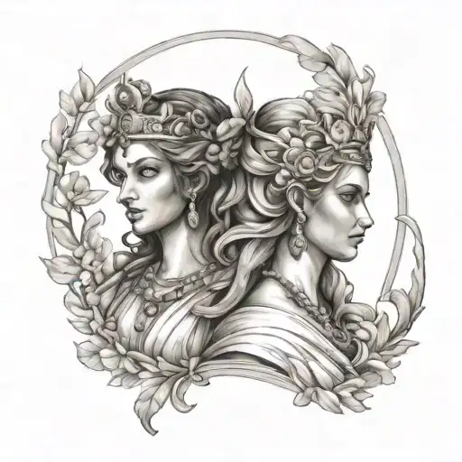 Hera goddess of marriage tattoo design idea