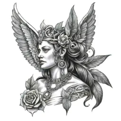 Hera goddess of marriage tattoo design idea
