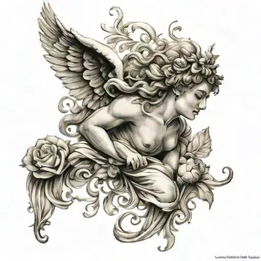 Nike greek mythology tattoo design idea