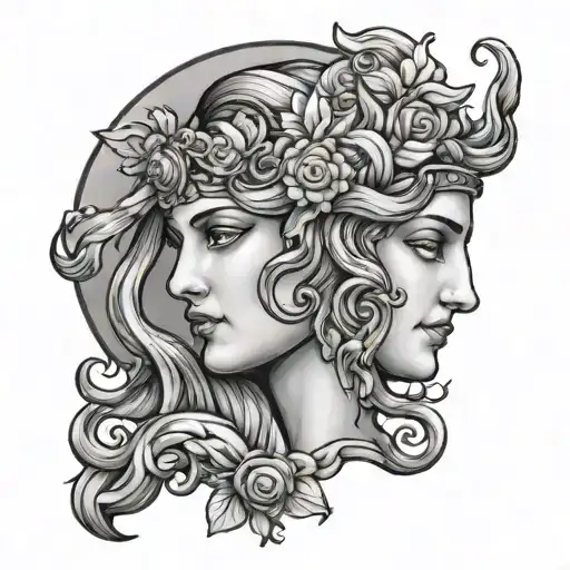 Hera  greek goddess tattoo design idea