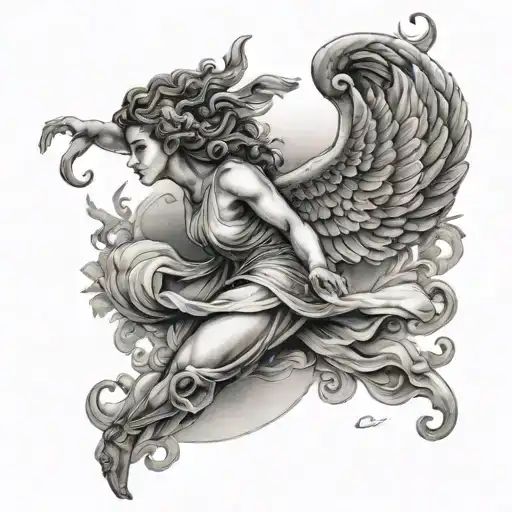 Nike greek mythology tattoo design idea