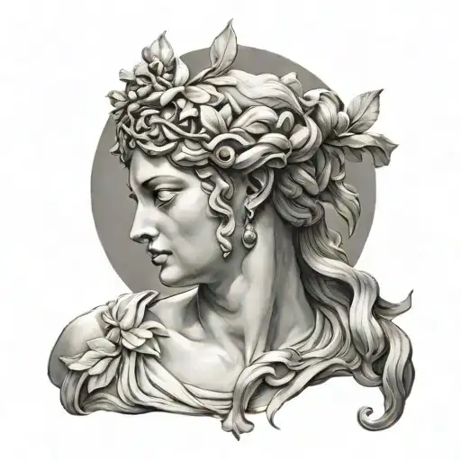 Nike greek mythology tattoo design idea