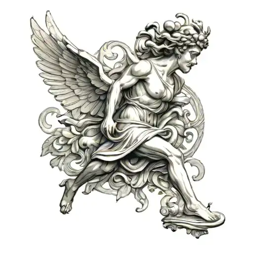 Nike greek mythology tattoo design idea