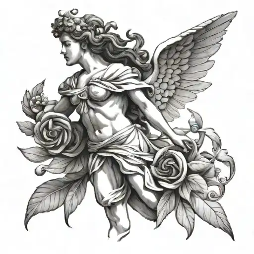 Nike greek mythology tattoo design idea